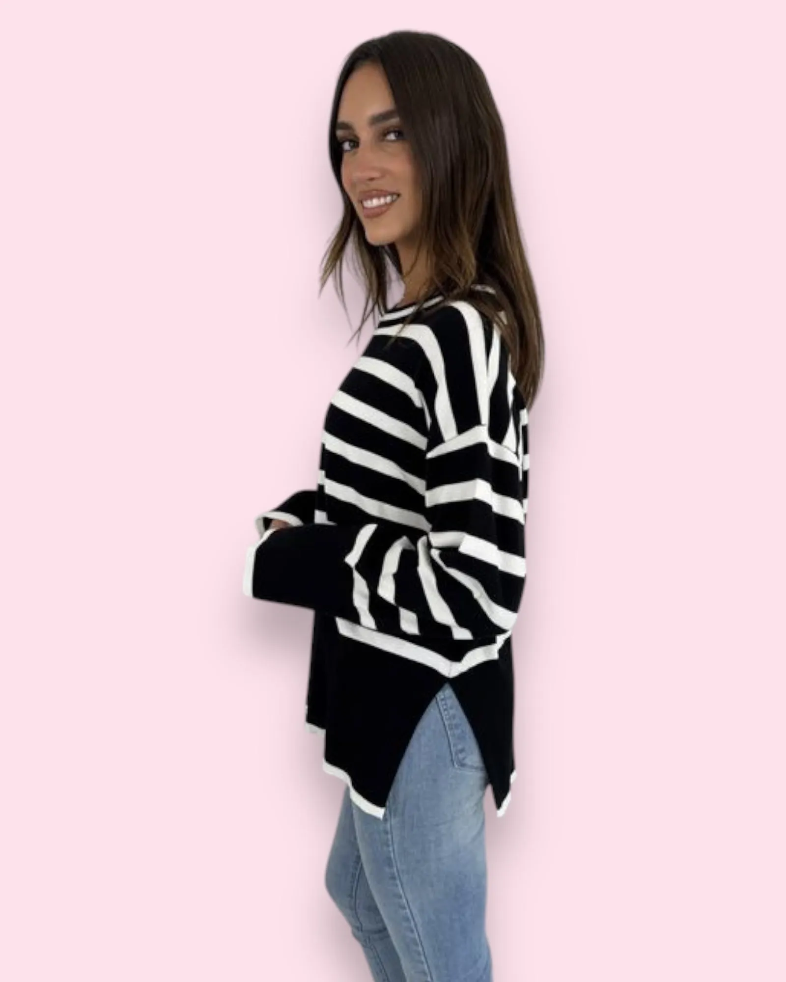 Azariah Striped Knit - Black