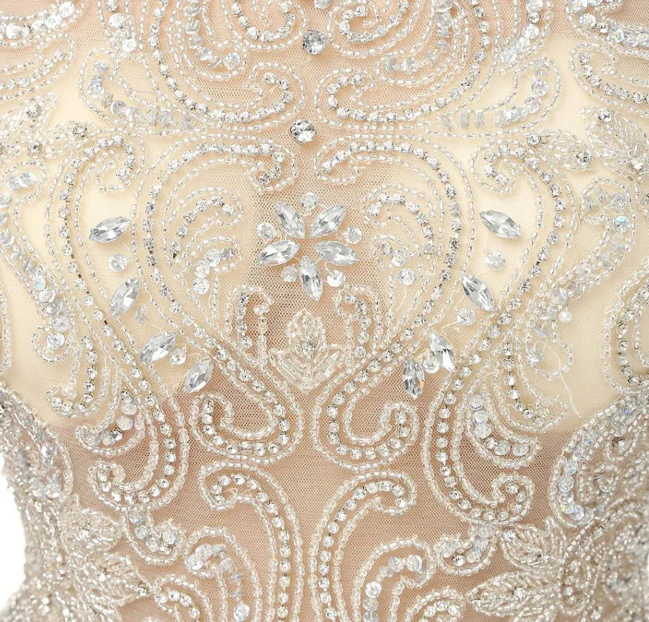 Beading Evening Dresses Bodice Floor Length Prom Dresses