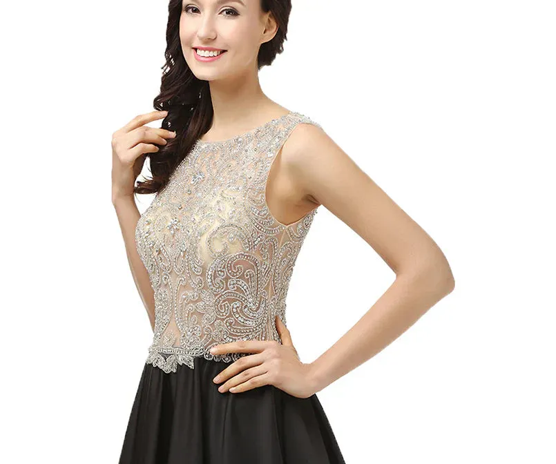 Beading Evening Dresses Bodice Floor Length Prom Dresses