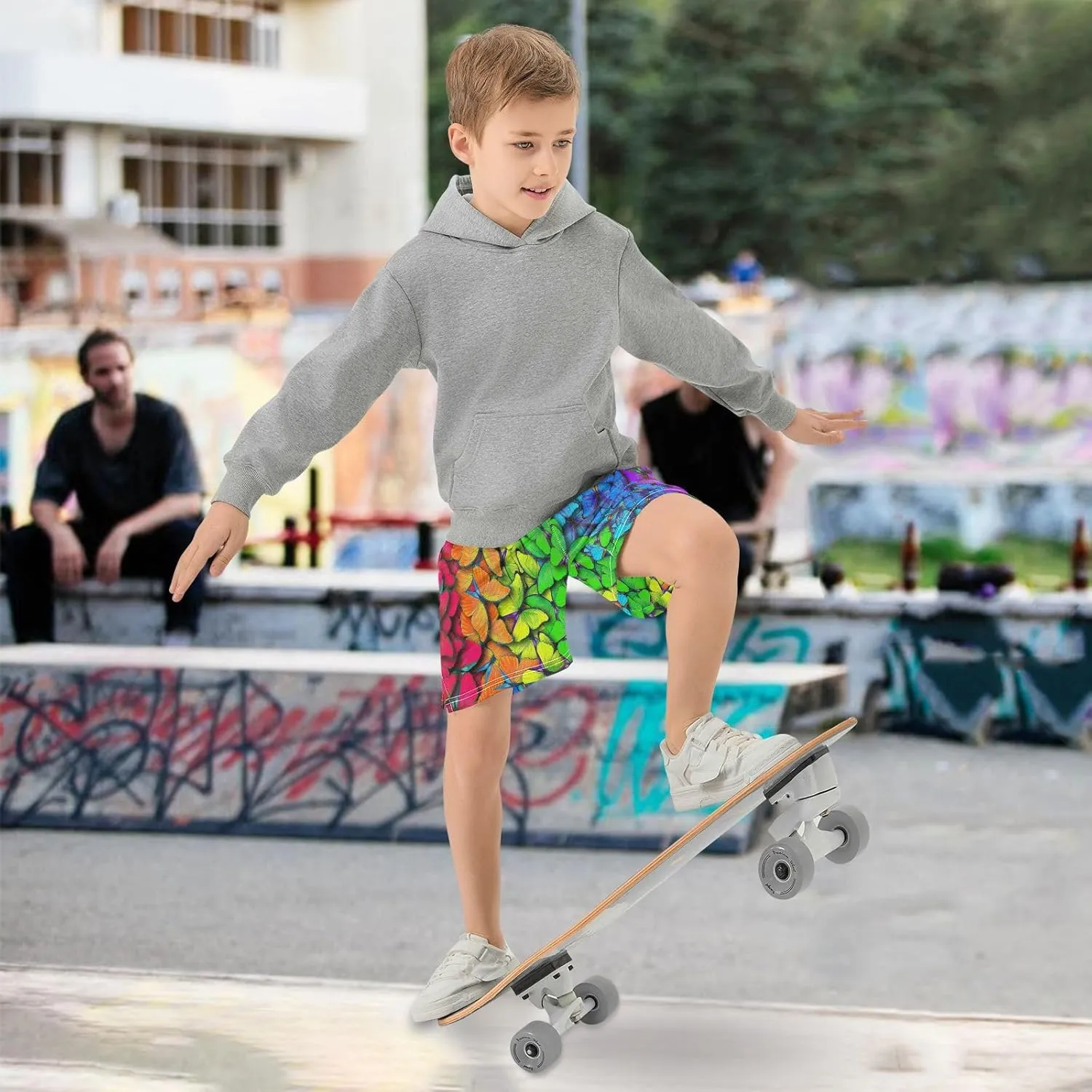 Boys Athletic Shorts Size 7-15 Boys' Casual Shorts with Pockets Elastic Waist Summer Kids Bottom for Sports Homewear