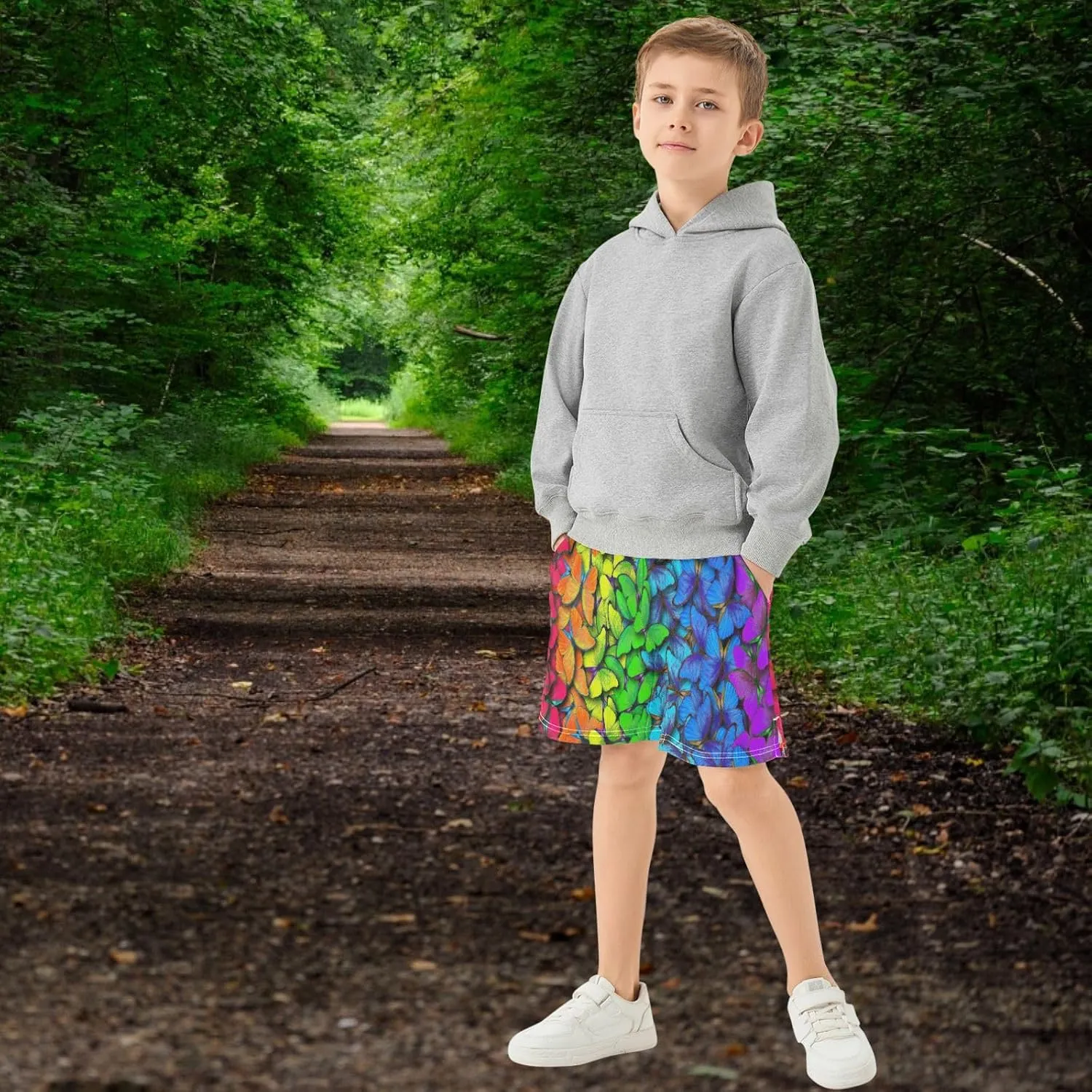 Boys Athletic Shorts Size 7-15 Boys' Casual Shorts with Pockets Elastic Waist Summer Kids Bottom for Sports Homewear