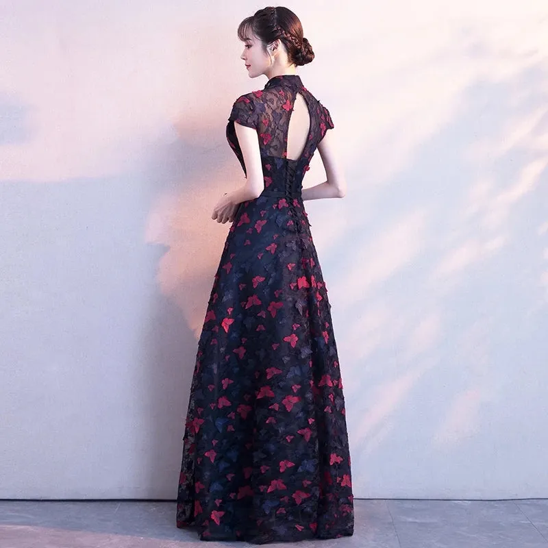 Improved version of cheongsam dress autumn elegant female long temperament low collar Chinese style fashion girl dress young models