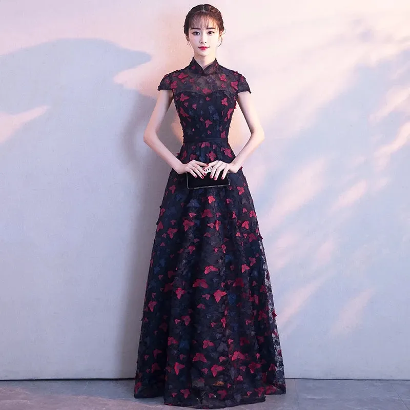 Improved version of cheongsam dress autumn elegant female long temperament low collar Chinese style fashion girl dress young models
