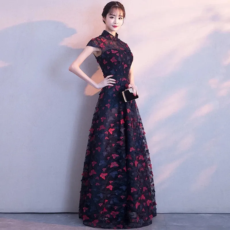 Improved version of cheongsam dress autumn elegant female long temperament low collar Chinese style fashion girl dress young models