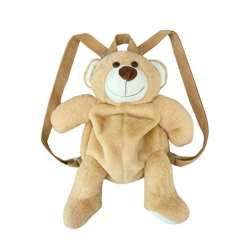 Kawaii Korean Style Smiling Face Bear Plush Doll Backpack