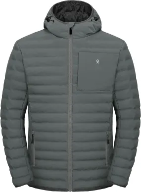Little Donkey Andy Men's Warm Waterproof Puffer Jacket Hooded Windproof Winter Coat with Recycled Insulation