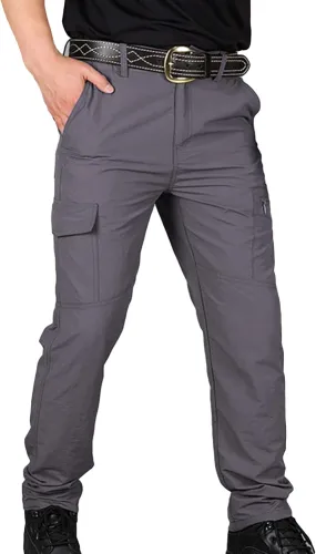 Maiyifu-GJ Men's Outdoor Water Resistant Cargo Pants Lightweight Tactical Multi Pocket Pants Causal Combat Hiking Trousers