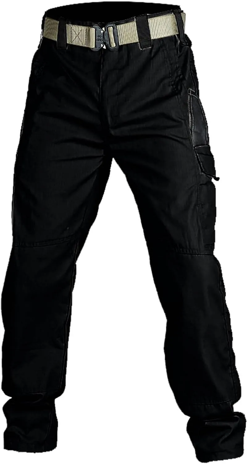 Mens Flex Ripstop Tactical Pants Water Resistant Stretch Military Combat Cargo Pants Multi Pockets Hiking Work Pants