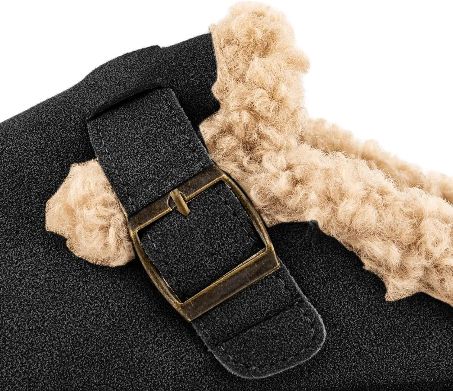 SIFINELAR Platform Slippers for Women Mini Ankle Booties Warm Fuzzy Slippers Brown Suede Boots with Platform Cozy Slides Lightweight Boots with Comfort for Jeans/Dress