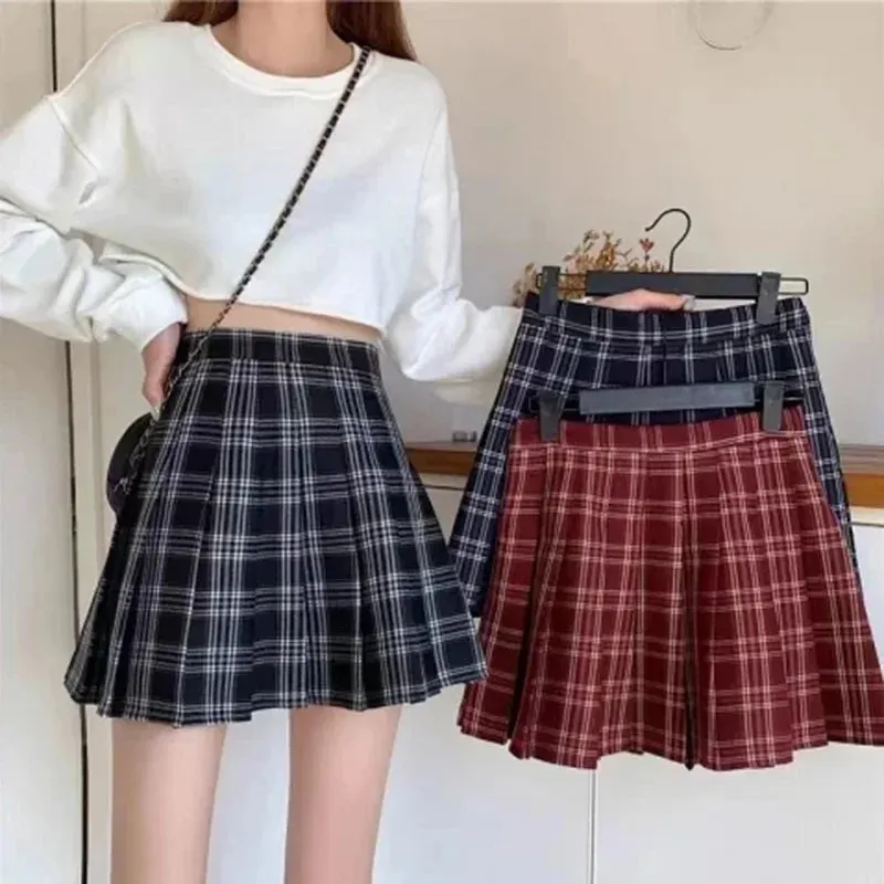 Women Fashion Korean Style JK Mini Skirt
