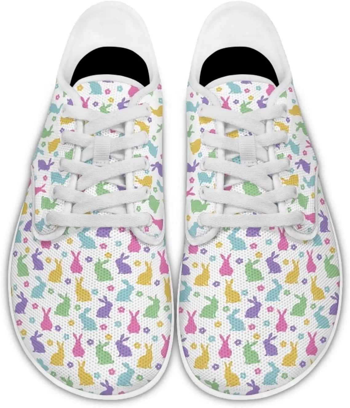 Women's Bunny Work Loafer Lace-Up Tennis Shoes Low Top Running Sneakers Driving Walking Shoe