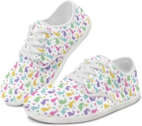 Women's Bunny Work Loafer Lace-Up Tennis Shoes Low Top Running Sneakers Driving Walking Shoe