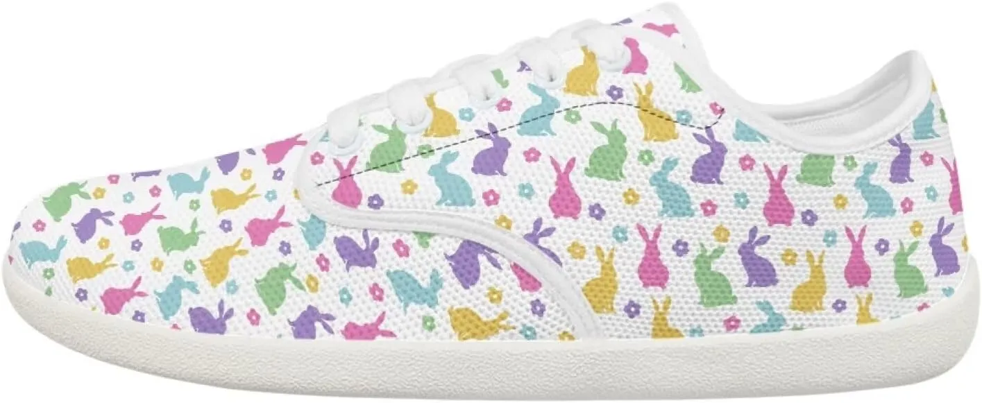 Women's Bunny Work Loafer Lace-Up Tennis Shoes Low Top Running Sneakers Driving Walking Shoe