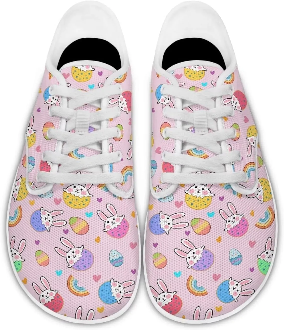 Women's Bunny Work Loafer Lace-Up Tennis Shoes Low Top Running Sneakers Driving Walking Shoe