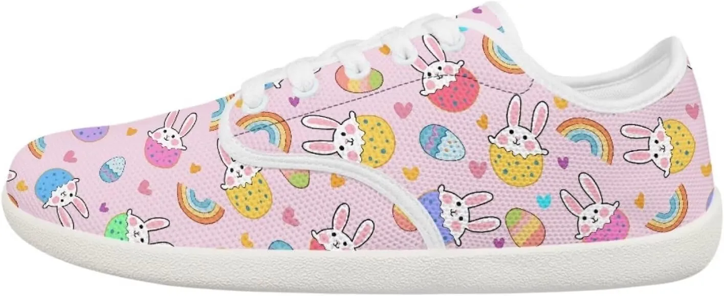 Women's Bunny Work Loafer Lace-Up Tennis Shoes Low Top Running Sneakers Driving Walking Shoe
