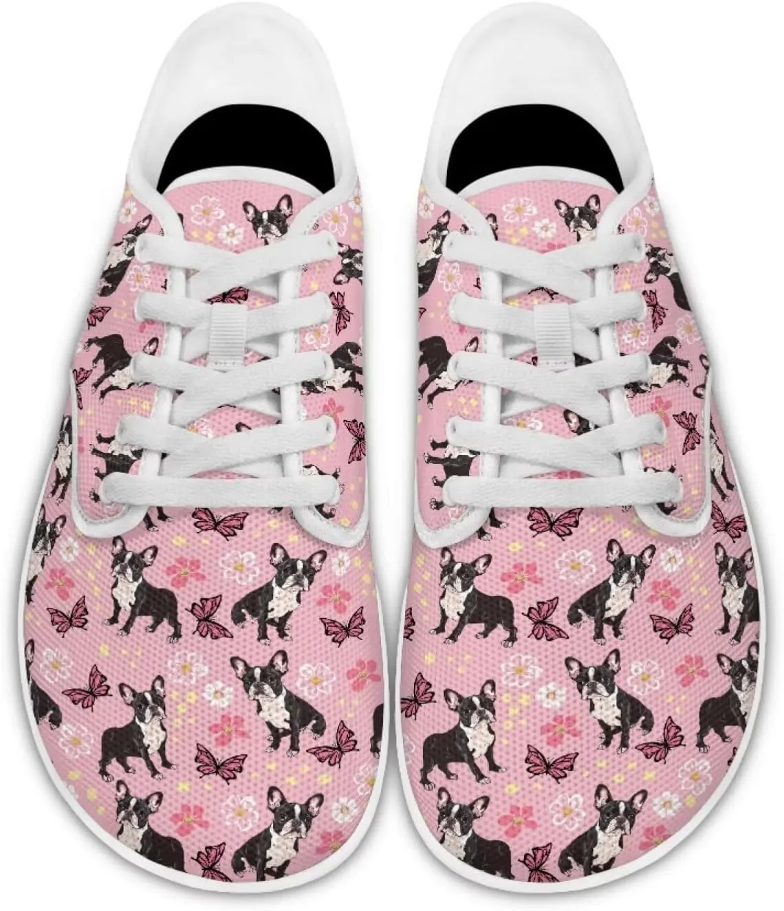 Women's Dog Print Running Shoes Slip-on Skate Sneakers Flats Work Loafers Outdoor Barefoot Shoe