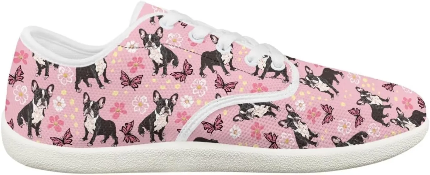 Women's Dog Print Running Shoes Slip-on Skate Sneakers Flats Work Loafers Outdoor Barefoot Shoe