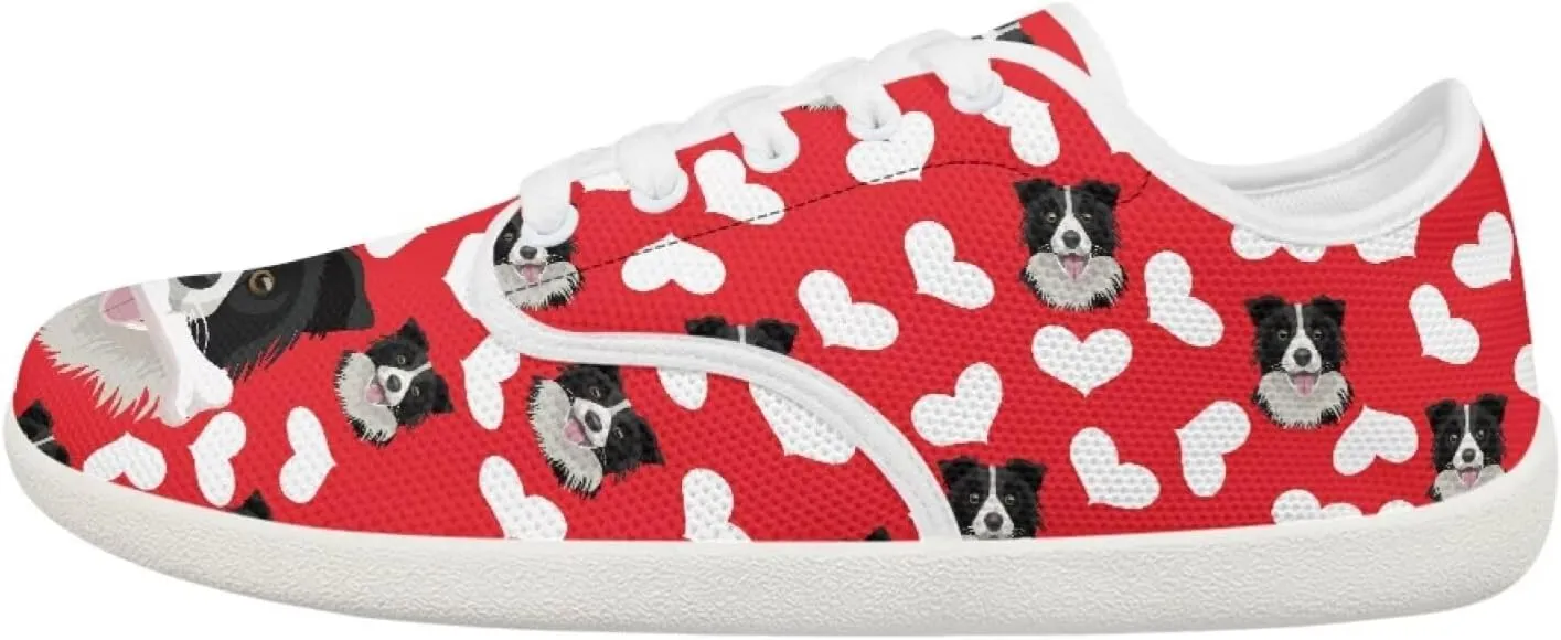 Women's Dog Print Running Shoes Slip-on Skate Sneakers Flats Work Loafers Outdoor Barefoot Shoe