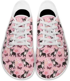 Women's Dog Print Running Shoes Slip-on Skate Sneakers Flats Work Loafers Outdoor Barefoot Shoe
